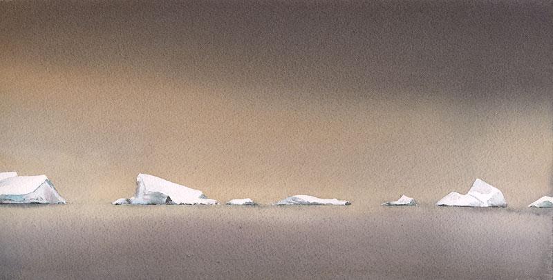 12" x 6" Iceberg Patrol painting