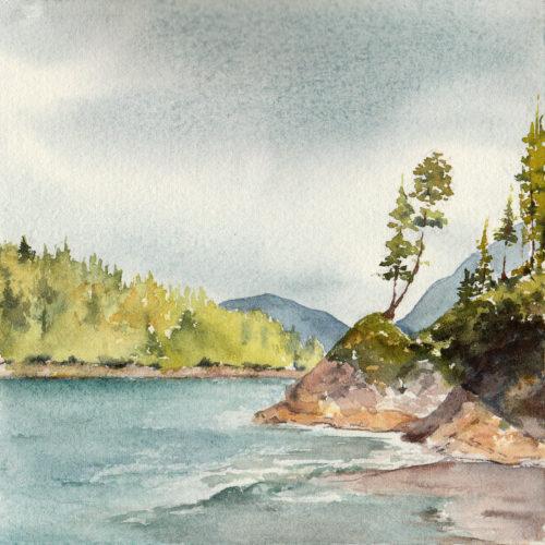 Tofino, 5.5&Prime; x 5.5&Prime; watercolor