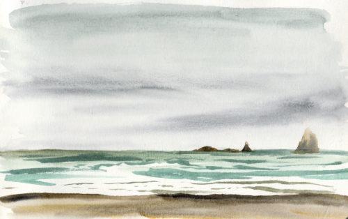 Surf, 5.5&Prime; x 8.5&Prime;watercolor in Stillman & Birn Beta Sketchbook