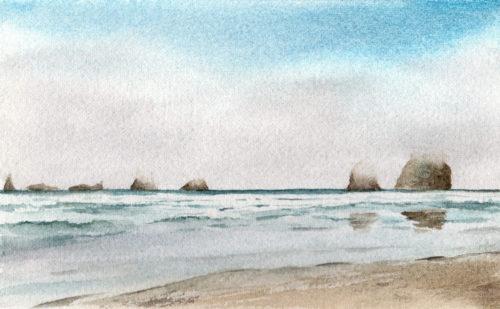Fog light, 4&Prime; x 6&Prime; watercolor