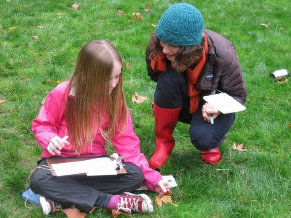 Checking in with a student, photo credit Jessica Henderson