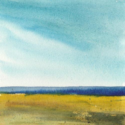 Coast, 5&Prime; x 5&Prime; watercolor