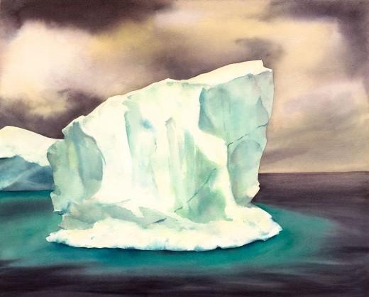 Blocky Berg II, 19" x 15" watercolor, $625 unframed