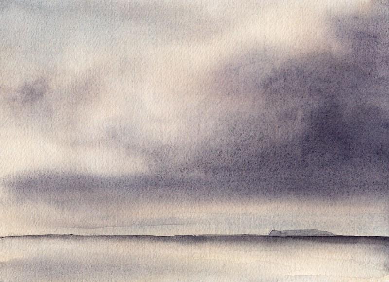 Changing Weather, 8&Prime; x 6&Prime; watercolor