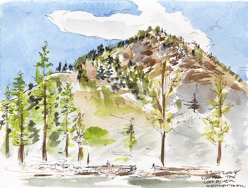 View from the Lost River, Monument Trail. Methow Valley 4 July 2008