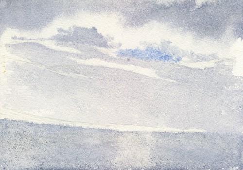 My sketch (7" x 5") in the accumulation zone froze... and so did my fingers!