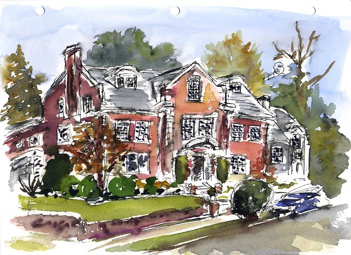 From the corner of E. Galer St. and Federal Ave E, Nov 19, 2008. 11" x 8.5"