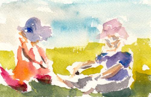 Girls playing