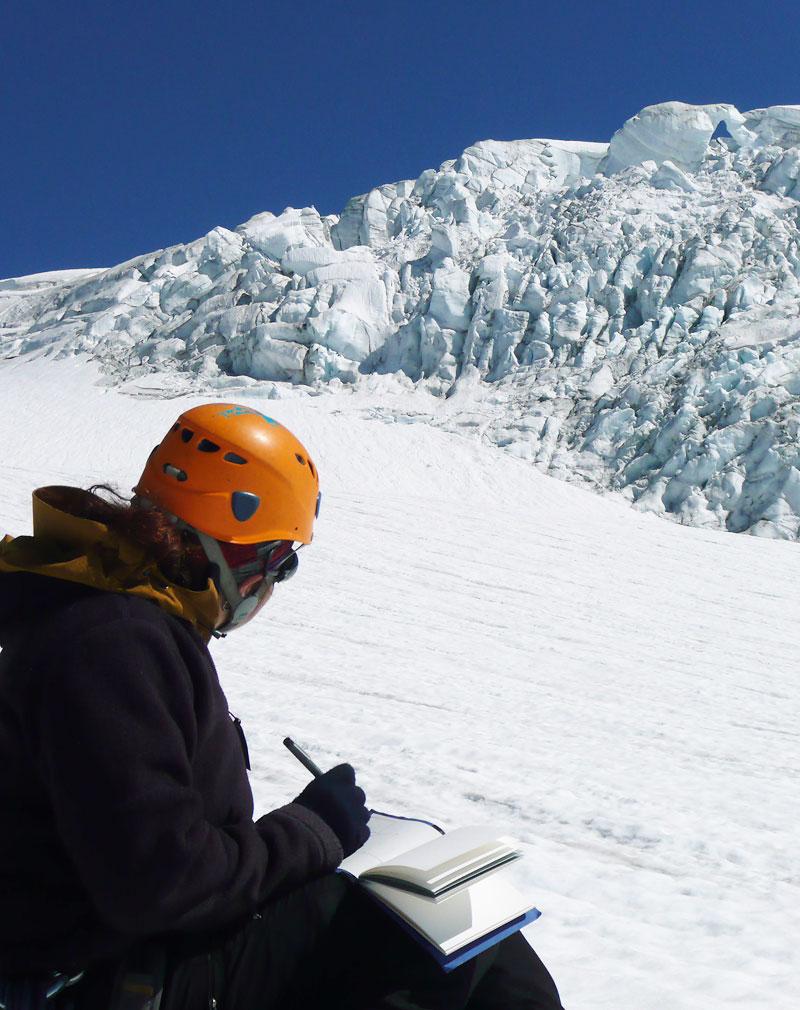 Co-instructor Cece sketching