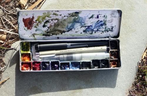 My travel watercolor box