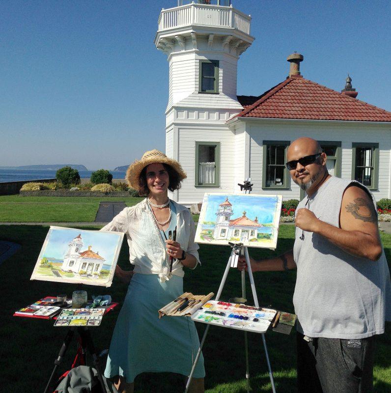 Dynamic plein air duo!