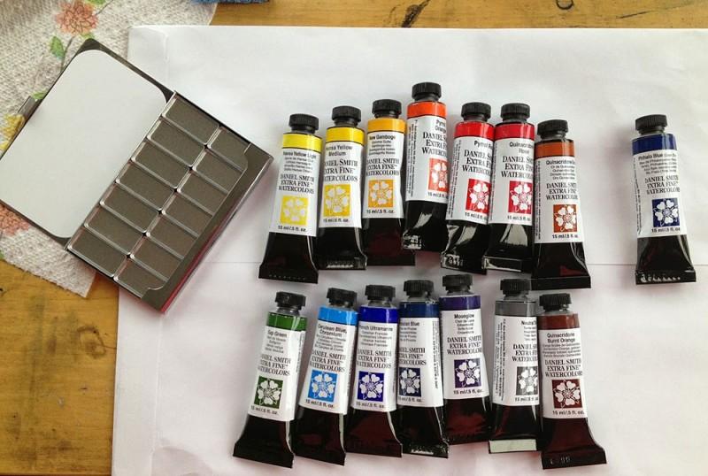 New toys: Pocket Palette and fresh paints, photo credit: Charles Kearns