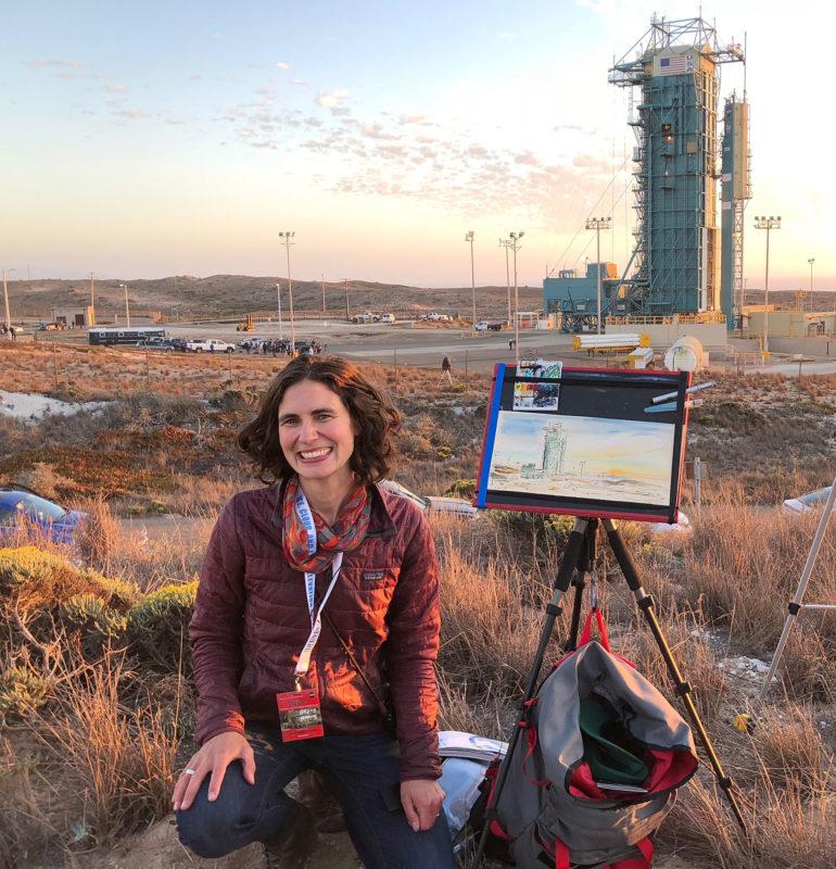 Sketching the rocket, photo by Jack Phan