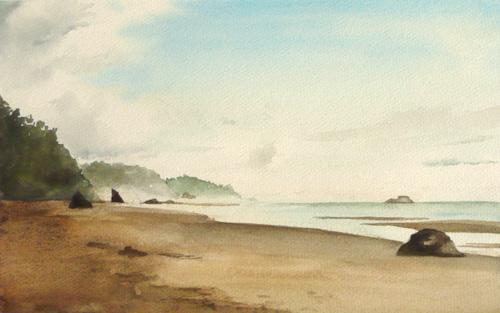 Watercolor sketch from class