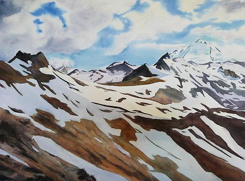 Mt. Baker, 23" x 17" watercolor 