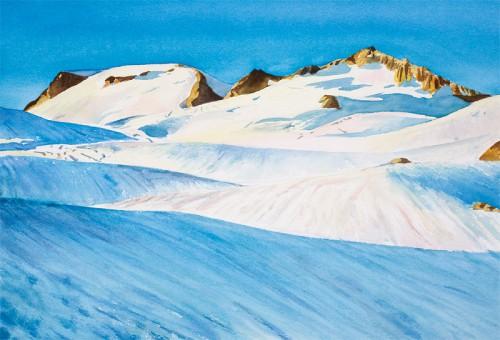 "Easton Glacier" Watercolor, 18.5" x 12.75" Spring 2008