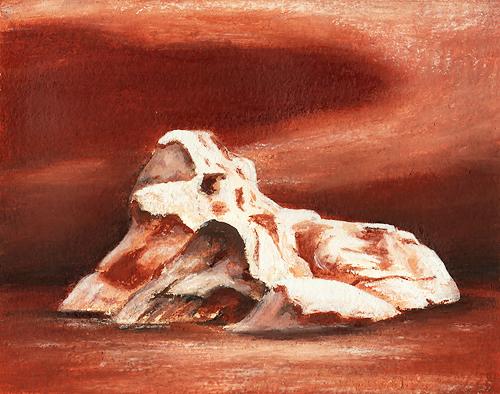 Sculpted Berg, 10" x 8" mixed media 