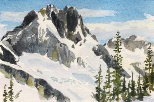 Mt. Redoubt Postcard, 6" x 4" 