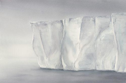 Completed: Tabular, Weddell Sea, 14&Prime; x 21&Prime; watercolor