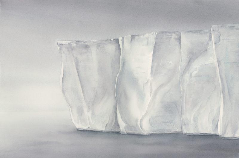 Tabular, Weddell Sea, 14&Prime; x 21&Prime; watercolor