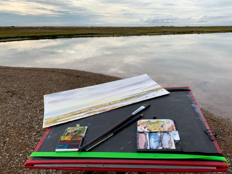 Sketching at Cooper Island Pond