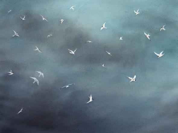 Storm Light,~20" x 28" watercolor 2011
