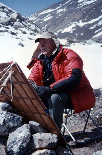Tony at work above Gokyo 17,500' (© 2005 Mike Nathan)