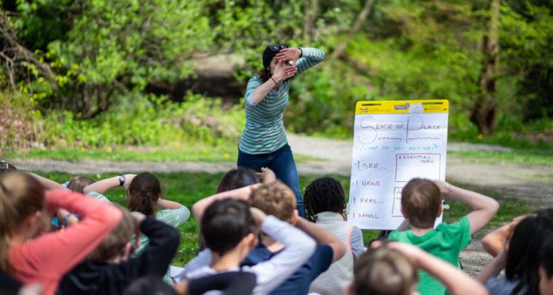 Making viewfinders, photo by UCDS school